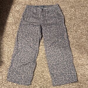 Baggy Leopard Print Jeans